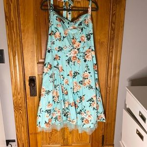 Hot Topic RetroMint Floral Dress NWOT Size 16